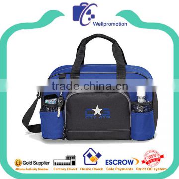 New design sports gym duffle bags with water bottle holder