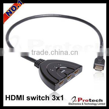 hdmi switch 1x3 with 30cm hdmi cable PET0301D