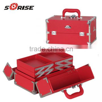 Sunrise 2016 Red Hot Sale beauty odm hard side Make up Case bling custom cosmetic case