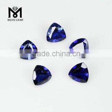 9x9mm Sapphire Bule Loose Artificial Trillion Cut Corundum Stone Synthetic Ruby Gemstone