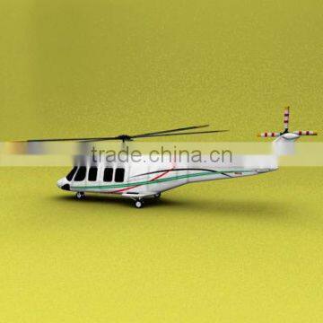 Casting metal helicopter model