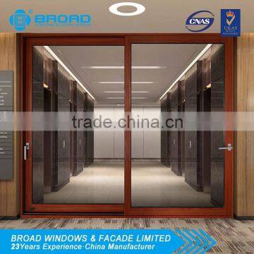 Amarican standard aluminium sliding doors/glass door with with thermal break frame from China supplier Broad