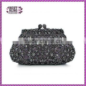 black rhinstone clutch bag evening clutch rhinestone clutches purses bags handbags(8651A-LB)