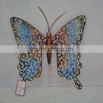 Antique Decorative hand painting outdoor metal butterfly wall art