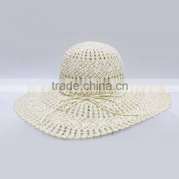 hight quality ladies wide brim straw summer hat sun beach hat