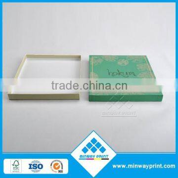 Rigid cardboard lid and base box decorative two piece of box can be customized with company logo