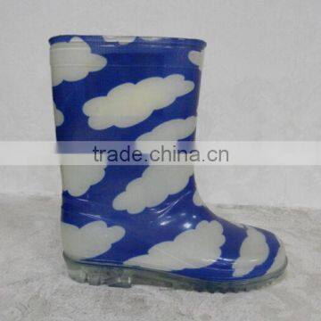 Transparent kids cheap PVC rain boots wholesale