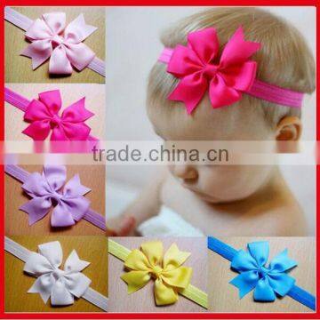 wholesale colorful kids ribbon bow hairband