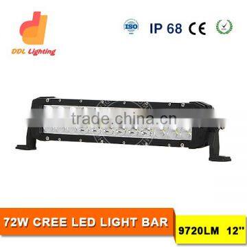 72w double row led light bar led amber light bar for cars led offroad light bar