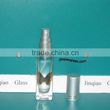 10ml rectangular glass perfume bottle with sprayer cap