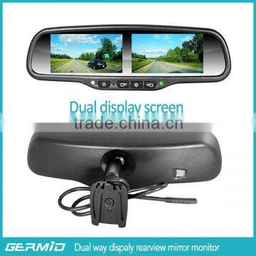 Car Rearview Mirror with Dual LCD Display digital monitor