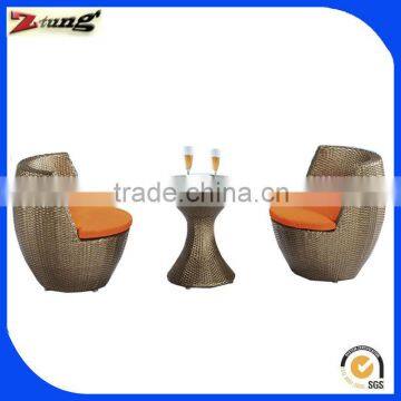 ZT-1073CT stacking aluminum rattan egg shape furniture