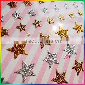 Silver and Gold Glitter Star Stickers photo-3