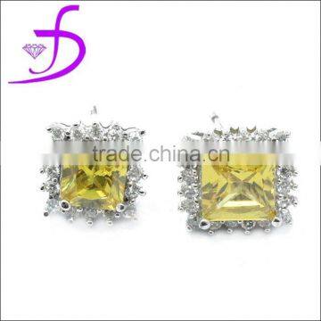 Square shape stud earring in silver925 for women