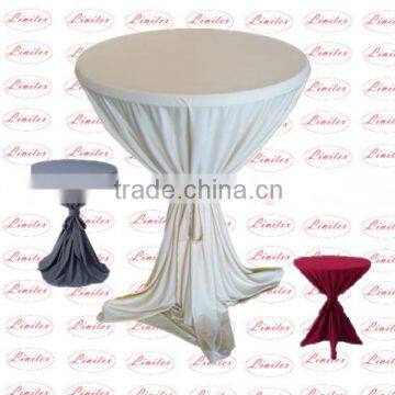 Polyester knitted scuba cocktail table cover knitted fabric wedding banquet table cloth round table cloth table cover