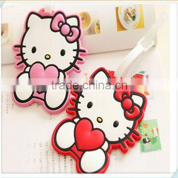 Cartoon Design Trolly Luggage Tag Wholesale/Handbag Soft Pvc Hang Tag Label/Promotional Gift Suitcase Name Tag photo-4