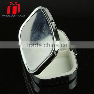 Metal Mini Pill Box With Mirror, High Quality Metal Mini Pill Box