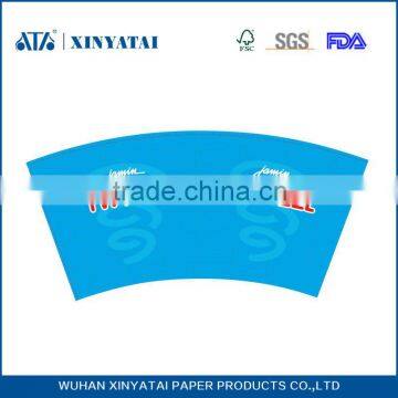 Disposable Waterproof customer logo printed paper cup fan