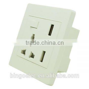 UK13A 3pin Switch Socket With Double USB Socket photo-2