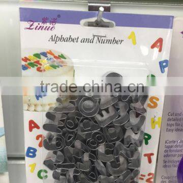 ABC alphabet shapes stainless steel bakeware, cookie cutter, cake decorations