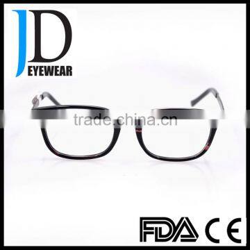 High End Business Style Square Plastic Computer Eyeglasses With Metal Bridge