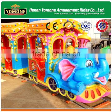 Amusement park electric train ride of kidde rides elephant track train theme park mini trian for sale