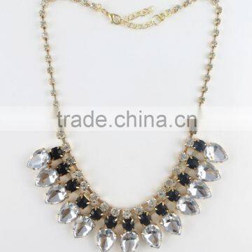 Elegant fashion black crystal bead chain