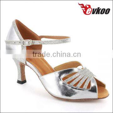 2015 EVKOO Latin suede sole dance shoes silver gautiers dance shoes