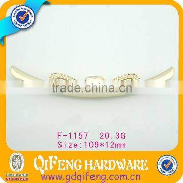 gold color metal purse frame bag parts purse frame with rhinestone for ladies handbag f-1157