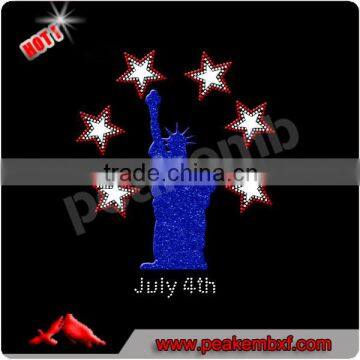 Hot Sale July 4Th Hotfix Glitter Transfer Rhinestone Designs