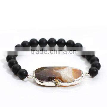 (BD10226)Frosted Agate Brazilian Gemstone Bracelet Jewelry Newest