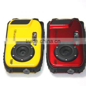 2016 manufacture underwater camera .8Xdigital zoom 16mp,waterproof Digital Camera