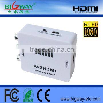 2016 high quality AV(CVBS) to HDMI MINI Converter with factory price made in China