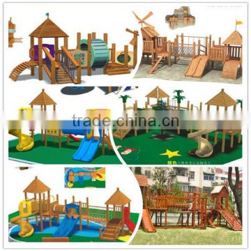 High quality PVC and wooden playground outdoor