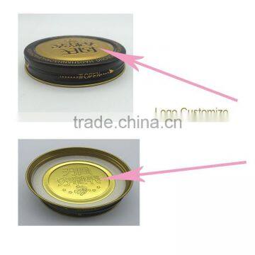 Embossed aluminum cap for glass bottle, aluminum juice bottle lid