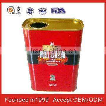 square metal oil can