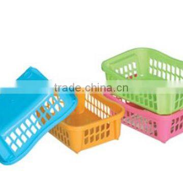 small square plastic storage basket for sundries