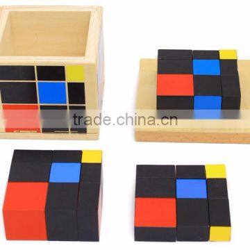 Preschool Training Learning Toys Montessori Trinomial Cube Math Education photo-2
