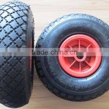 EL-709 Small Flat Free pu Foam Rubber Wheels 260x85 photo-4