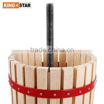 12L Basket Wooden Hand Apple Juicer photo-4