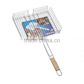 extra size BBQ grill basket meat grid