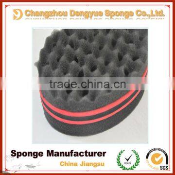 Double Sided Barber Hair Brush Sponge Dreads Locking Twist Coil Afro Curl Wave