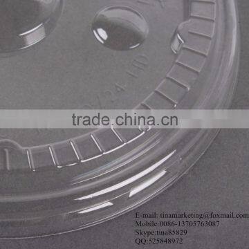 Clear Flat PS Material Lid for 16/20/24 Oz. Plastic Lemonade Cup photo-6