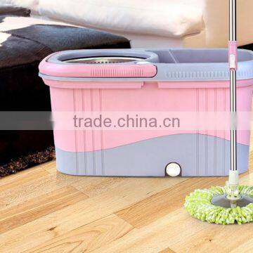 Spin Mop & Bucket System, Deluxe 360 Degree Spin Self-wringing Mop and Spin Dry Bucket With 2 Mop Heads - No Foot Pedal Needed photo-3