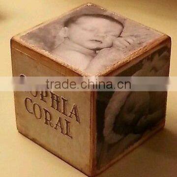 UV Printing on Wood Cube