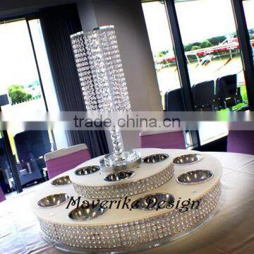 wedding Crystal Lazy Susan/ crystal lazy susan with 8 bowls