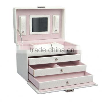 Hot Selling Simple White Jewelry Box With Locks