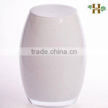 handblown colored glass vase wholesale cheap,white glass vase