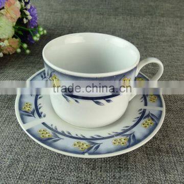 Middle East Bulk Flower Printing Porcelain Tea Cup And Saucer For Office Tea Cups Saucers