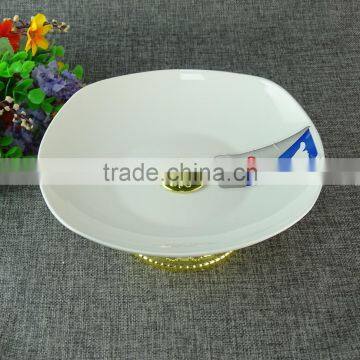 Royal Luxury Gold Ceramic Cake Plate Stand Decorating Tools For Home Drawing Room photo-2